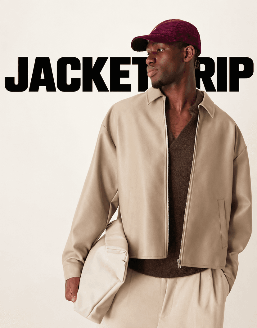 BEIGE LEATHER JACKET
